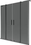 Mexen Velar L Duo, 2 szárnyas eltolható kádparaván 140 x 150 cm, 8mm szürke üveg, polírozott grafit, 896-140-003-42-66 (896-140-003-42-66)