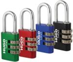 HUGO Locks PA Line alu színes számzáras lakat fekete 40mm (BM60314)