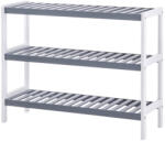SONGMICS Cipőtároló polc 3 szintes, fehér és szürke 70x26x55cm (LBS03WG)