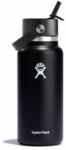 Hydro Flask Széles termo palack szájjal 32 OZ Wide Flex Straw Cap, fekete