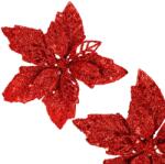 Springos Decoratiune Crăciun - Floare de Crăciun 13cm - roșu (CA1257)