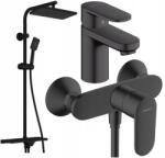 Hansgrohe mosdó csaptelep oszlop (Vernis Blend czarna 71640670 + SQUA)
