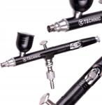 TC TECHNIC Airbrush Modellező fúvókával 0, 3mm B-130 Double Action Black Mini pisztoly (B-130P-B)
