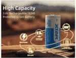 XTAR 16340 850mAh 3, 7V Li-ion akkumulátor RCR123A tölthető fotóelem (XTAR-16340-850mAh)