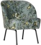 WOOOD Tergi szürke bársony karosszék virágmintával (800748-85)