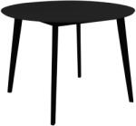 Nordic Living Fekete lakkozott kerek étkezőasztal Vinay 105 cm (2201037)
