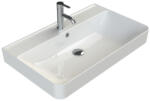 CeraStyle HERA - PULTRA ültethető - BTW - falig érő - porcelán mosdó - MATT FEHÉR - 80 x 48 cm (VB017M42U04) - globalvivamarket
