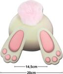  Nyomtatott dekorkarton - Nyuszi popi rózsaszín 20cm