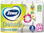 Zewa Toalettpapír 3 rétegű kistekercses 100% cellulóz 24 tekercs/csomag Deluxe Zewa Camomile Comfort hófehér (33547828) - iroszer24