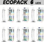 X-Ray Clear Dildo X-Ray Clear Ecopack 6 Units 19 cm Dildo