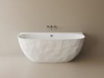 Foglia Cada freestanding compozit, 160 x 80 cm, lipita de perete, model 3D, alb lucios Foglia Linea (664704161103)