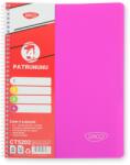 DACO Caiet A4 cu spira, 120 file, 4 subiecte DACO CT5202, 65 g/mp, coperta plastic, Roz (CT5202/ROZ)