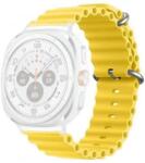 gigapack Samsung Galaxy Watch Ultra eSIM 47mm (SM-L705) hullám mintás szilikon pótszíj sárga (GP-163489)
