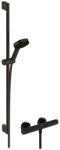 Hansgrohe Pulsify Select S - Set de duș cu termostat, 3 jeturi, EcoSmart, negru mat 24271670 (24271670)