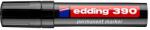 edding Marker permanent Edding 390, corp plastic, varf retezat 4-12 mm, negru (ED3901)
