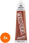 Cretacolor Set 3 x Culori Tempera Aero, Burnt Siena, 42 ml (CUL-3x9220-0500)