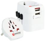 SKROSS Adaptor Priza Universal Skross Pro Light, 2 x USB, World 1.302470 (ADAPT-PLUG-UNIV/PROL2USB-SKRS)