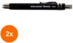 KOH-I-NOOR Set 2 x Creion Mecanic Metalic cu Ascutitoare, 5.6 mm, Negru, Koh-I-Noor (HOK-2xKH-K5359-N)