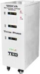 TED Electric Stabilizator trifazat 242V-520V 85KW cu ServoMotor si sinusoidala pura + ecran LCD cu valorile tensiunii, TED Electric TED000088 (A0113008) - wifistore