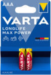 VARTA LONGLIFE MAX POWER mikro/ AAA/ LR03 elem BL2 (2db-os) - 4703 (4703101412)