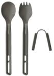 Sea to Summit Frontier UL Cutlery Set - [2 Piece] Long Handle Spoon and Spork Tacâmuri Aluminium Hard Anodised Grey