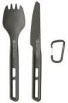 Sea to Summit Frontier UL Cutlery Set - [2 Piece] Spork and Knife Tacâmuri Aluminium Hard Anodised Grey