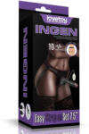  Vibrating Easy Strapon Set 7.5" Black - tobuy