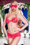  CR 4193 L Red Open Bra 3 pc Set - tobuy