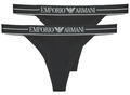 Emporio Armani Stringek 2-PACK T-THONG Fekete EU L