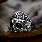 NNM Inel Steel Skull Punk - SS8-1196R