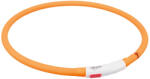 TRIXIE Zgarda Cu Led, Incarcare USB, XS-XL: 70 cm 10 mm, Portocaliu, 12646