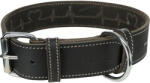TRIXIE Zgarda Piele Rustic Heartbeat, S-M: 34-40 cm 30 mm, Negru, 18984