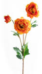 decoDoma Floare RANUNCULUS ÎNFLORIT oranj, 66 cm, 3 ramuri