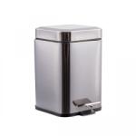 PLASTOR Cos gunoi patrat, cu pedala, inox, 3 litri (38725) Cos de gunoi