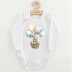 NEW BABY Body pentru copii cu imprimeu New Baby Iepuraș cu baloane, mărime 80 (9-12l)