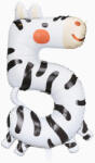  5. szám zebra fólia lufi