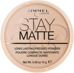 Rimmel London Pudra compacta Stay Matte 005 Silky Beige, 14g, Rimmel London