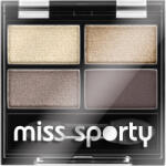 Miss Sporty Paleta de farduri pentru pleoape Studio Color Quattro 403 Smoky Brown, 5g, Miss Sporty