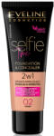 Eveline Cosmetics Fond de ten & corector Selfie Time 02 Ivory, 30ml, Eveline Cosmetics