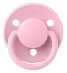 BIBS Suzeta din silicon cu tetina rotunda marime universala (0-3 ani) De Lux Baby Pink, 1 bucata, Bibs