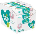 Pampers Servetele umede Sensitive, 12 x 52 bucati, Pampers