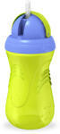 PUR Pahar sport cu pai +6 luni Verde, 350ml, PUR
