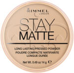 Rimmel London Pudra compacta Stay Matte 004 Sandstorm, 14g, Rimmel London