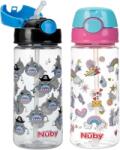Nuby Pahar cu pai si capac +4 ani, 540ml, Nuby