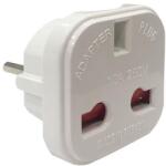 Eurolamp sa ПРЕХОДЕН АДАПТОР schuko КЪМ uk, 16a, БЯЛ