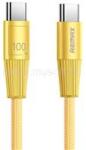 REMAX Infinity Series Type-C gyorstöltő kábel 100W (sárga) (RC-C106_GOLD) (RC-C106_GOLD)