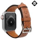 Gigapack Apple Watch Series pótszíj, valódi bőr, világosbarna (GP-149383) (GP-149383)