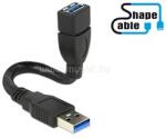 Delock kábel USB 3.0 A apa > USB 3.0 A anya ShapeCable 0, 15 m (DL83713) (DL83713)