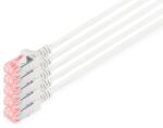 ASSMANN U/FTP CAT6 Patch Kábel - 10 m, Szürke, 5 db/csomag (DK-1624-100S-5)