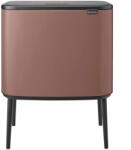 Brabantia Bo Touch Bin nyomófedeles szelektív szemetes lábakkal - szaténrózsaszín taupe 11+23L (234064)